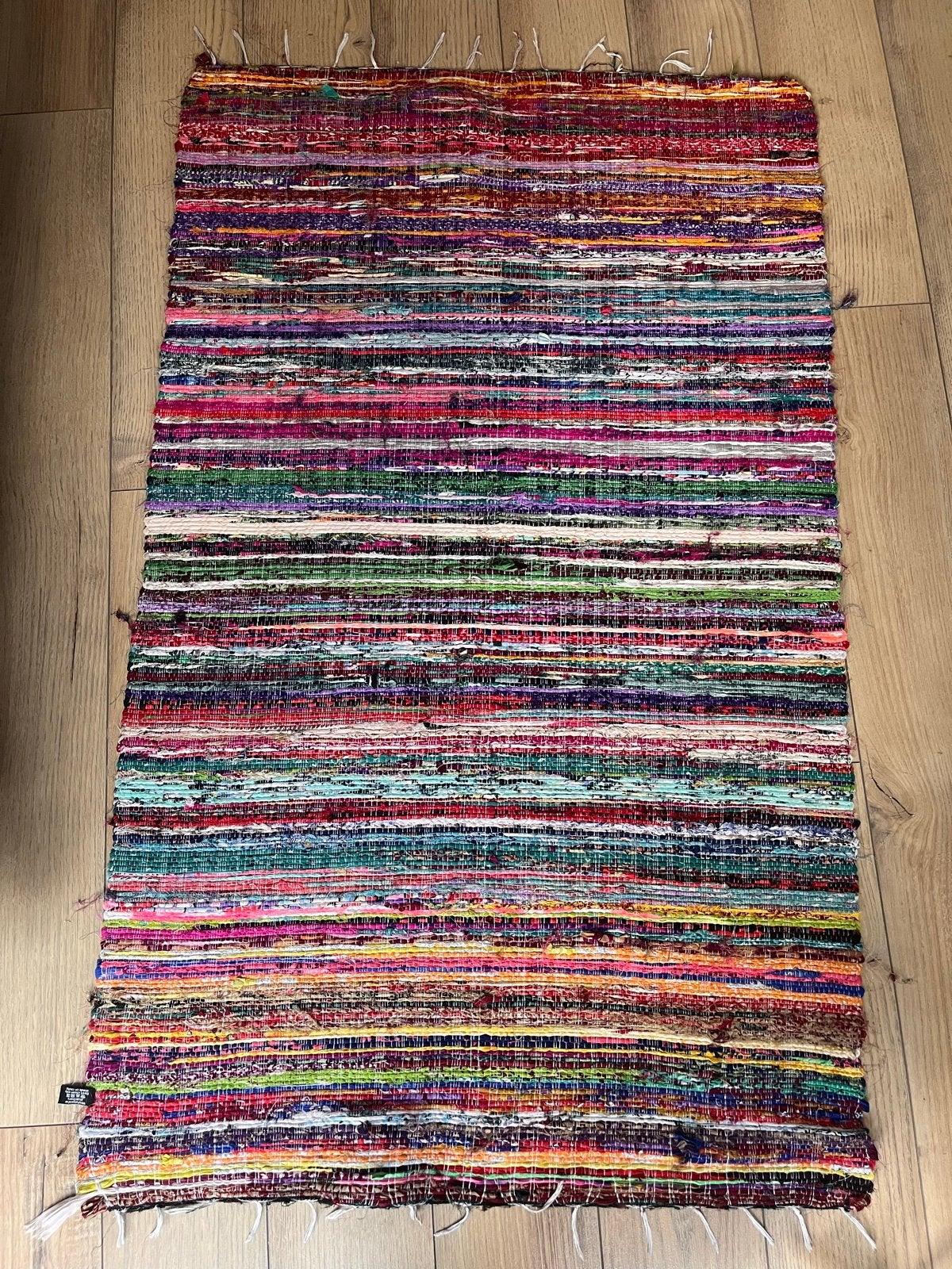 Kleurrijk vloerkleed, Huis en Inrichting, Ophalen, Gebruikt, Beige, 50 tot 100 cm