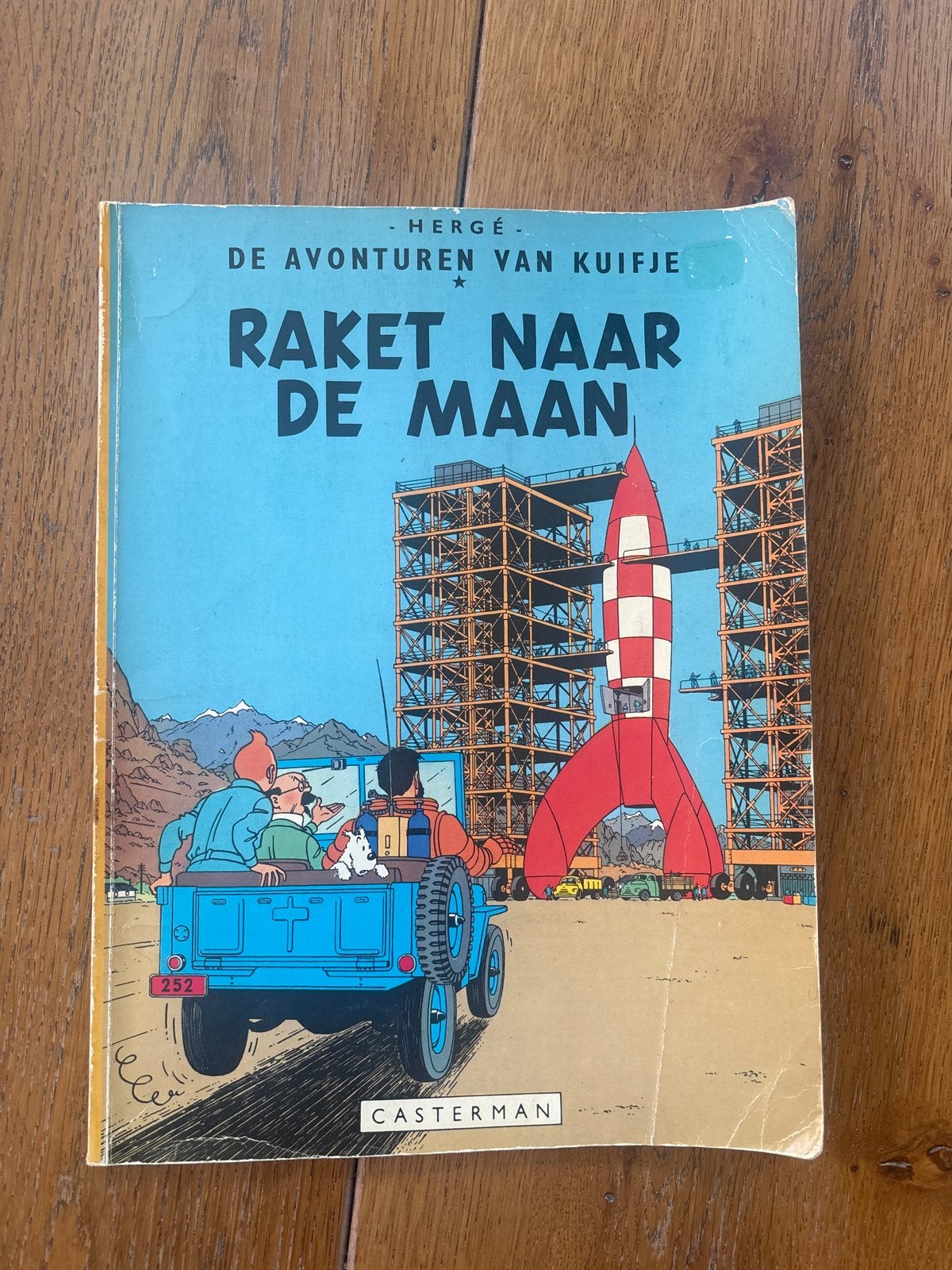 Kuifje: Raket naar de Maan - Hergé (Casterman), Boeken, Eén stripboek, Ophalen of Verzenden, Gelezen