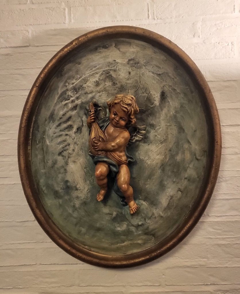 Wand decoratie met engel, Overige stijlen, Ophalen, Zo goed als nieuw, Decoratieobject