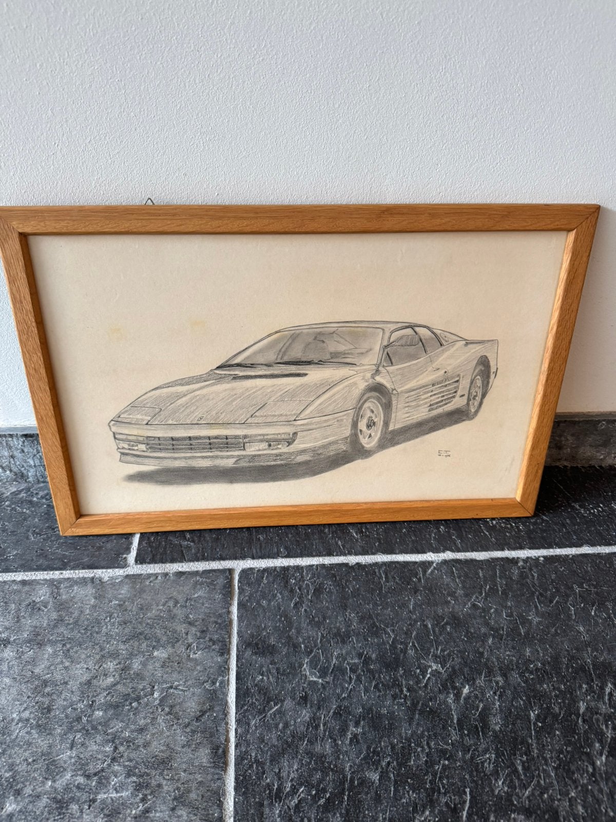 Ferrari Testarossa tekening, Ophalen of Verzenden, Auto's