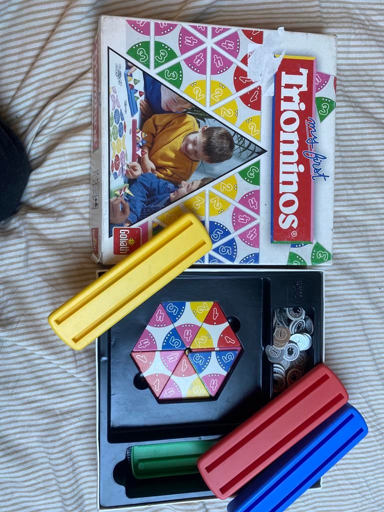 Triominos My First - Educatief Driehoek Domino Spel, Een of twee spelers, Ophalen of Verzenden, Gebruikt