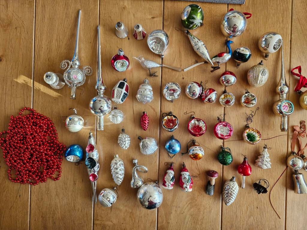 Prachtige collectie vintage kerstboomversiering kerstballen., Ophalen of Verzenden, Nieuw