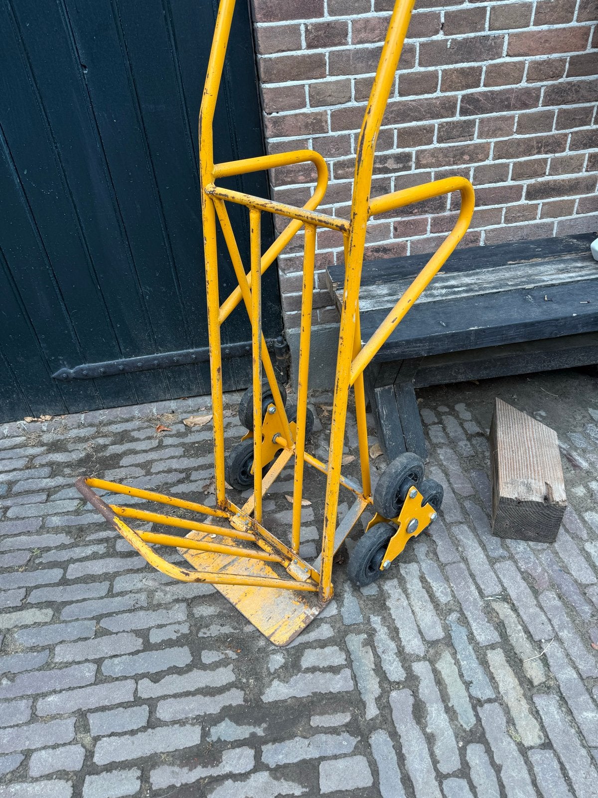 Gele Steekwagen / Transportkar met 6 wielen, Ophalen, Gebruikt, Steekwagen