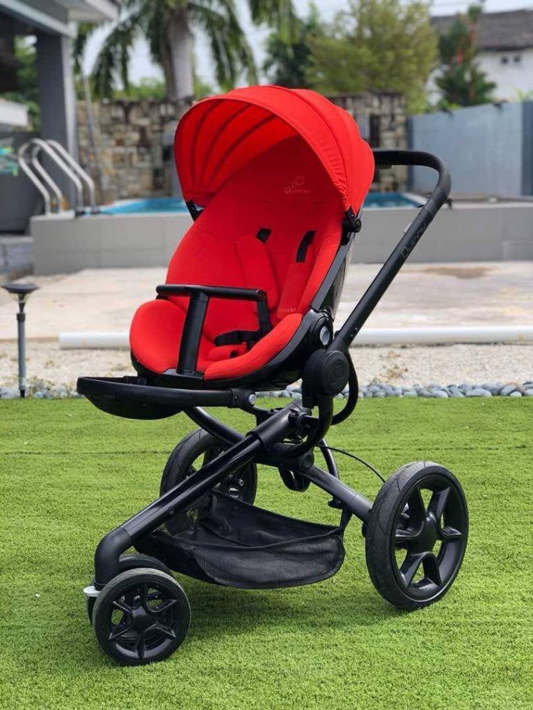 Kinderwagen Rood Quinny, 3-wieler offroad zonnenscherm rem, Kinderen en Baby's, Kinderwagens en Combinaties, Kinderwagen, Gebruikt