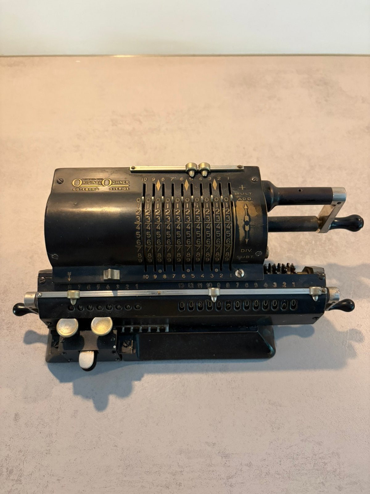 Antieke Original Odhner Rekenmachine - Zweeds Erfgoed, Antiek en Kunst, Ophalen of Verzenden