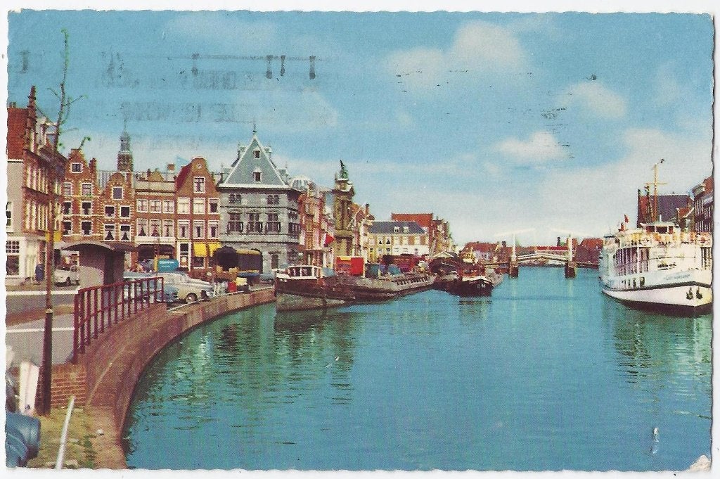 Haarlem Spaarne Gelopen Ansichtkaart (B35, Ophalen of Verzenden, 1980 tot heden, Gelopen, Noord-Holland