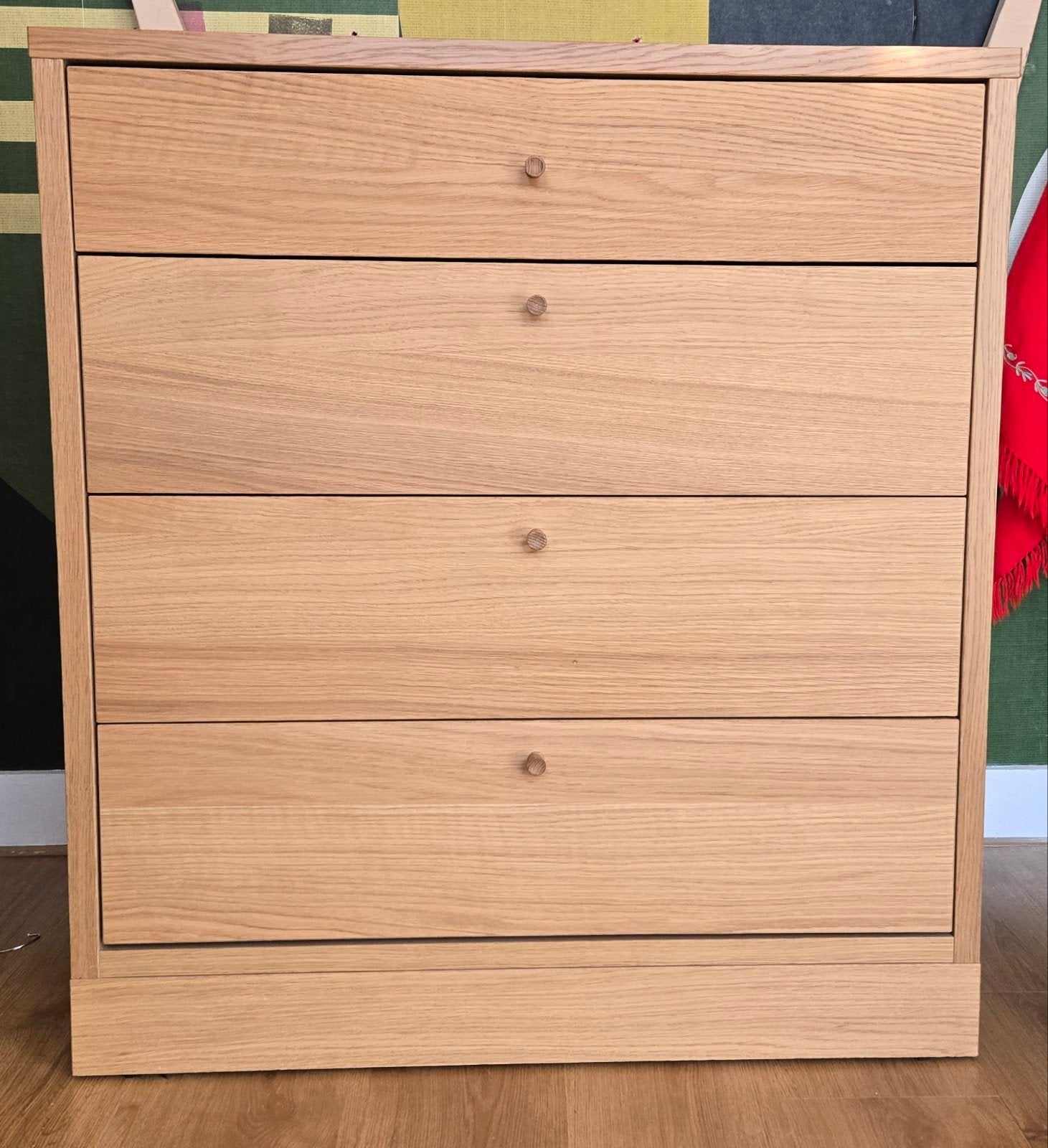 Ikea Tonstad chest of drawers, 100 tot 150 cm, Eikenhout, Zo goed als nieuw, 3 of 4 laden