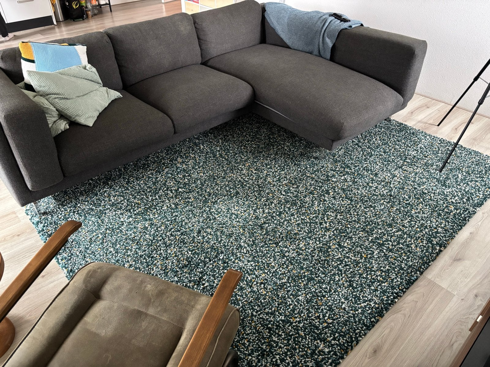 IKEA VINDUM Vloerkleed - Groen/Blauw, Huis en Inrichting, Stoffering | Tapijten en Kleden, Ophalen, 150 tot 200 cm, 200 cm of meer