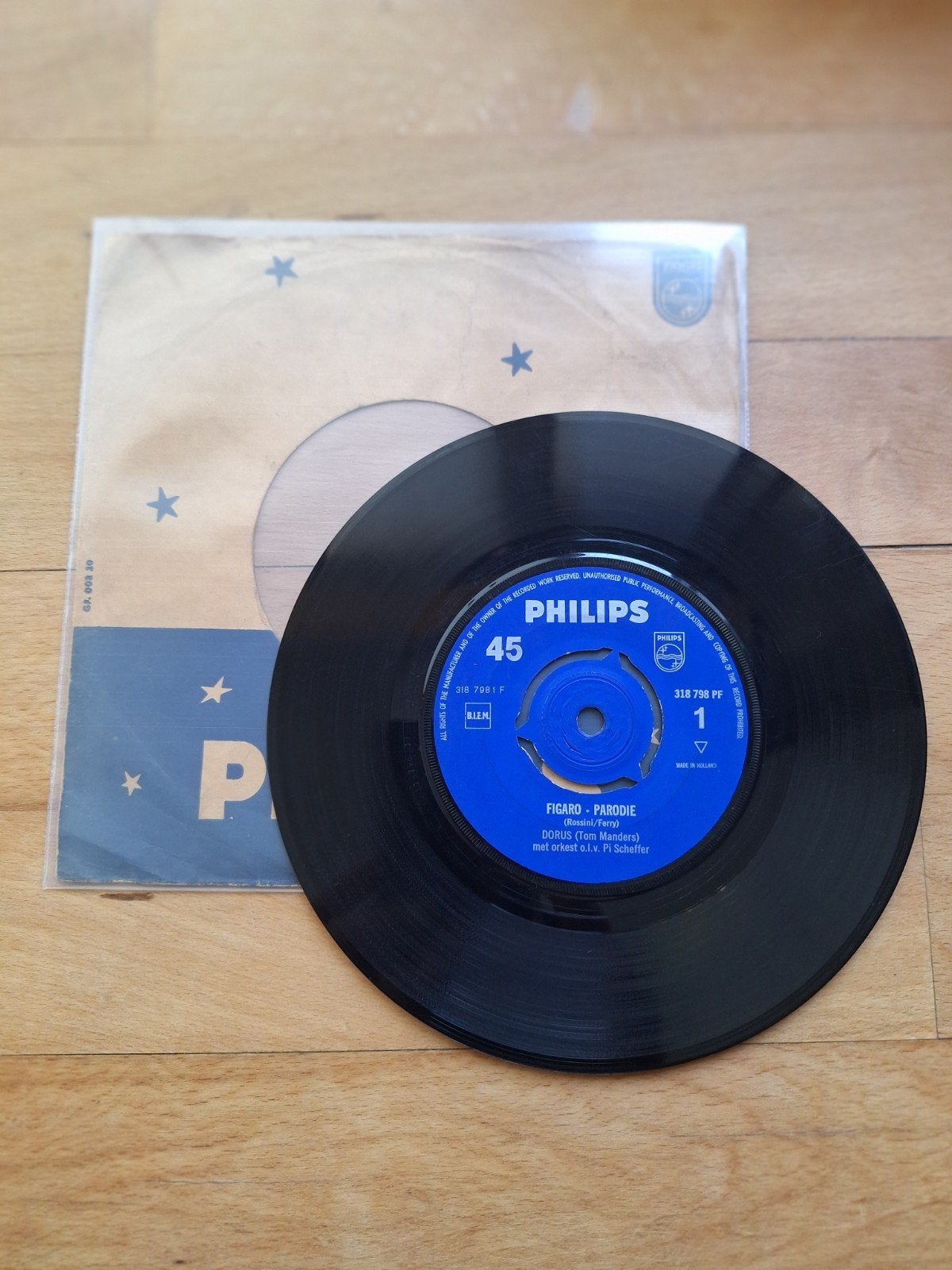 Dorus  - Figaro - Parodie / Op m'n ouwe regenjas, Cd's en Dvd's, Vinyl Singles, Gebruikt, 7 inch, Ophalen of Verzenden, EP