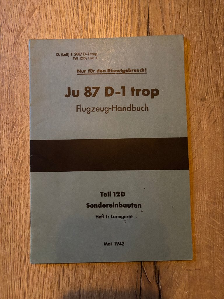 Stuka Ju 87 D-1 trop. Flugzeug-Handbuch WW2, Ophalen, Luchtmacht, Duitsland, Overige typen