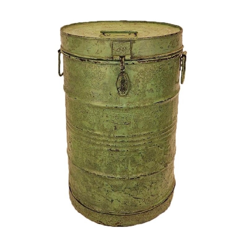Vintage Metalen Vaten Retro Ijzeren Ton Emmer Vat Blik Retro, Groen, Vintage, Gebruikt, Info@dehanzeherten.nl