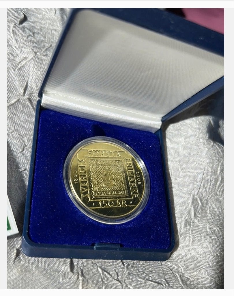 Zweedse herdenkingsmunt uit 2005 “nordic gold”, Ophalen of Verzenden, Overige materialen, Buitenland