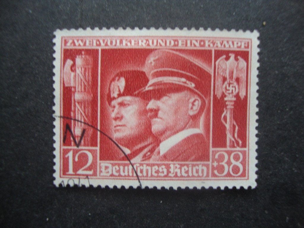 Duitse Rijk Nr. 763 Gestempeld,( Hitler/Mussolini ), Ophalen of Verzenden, Overige periodes, Gestempeld