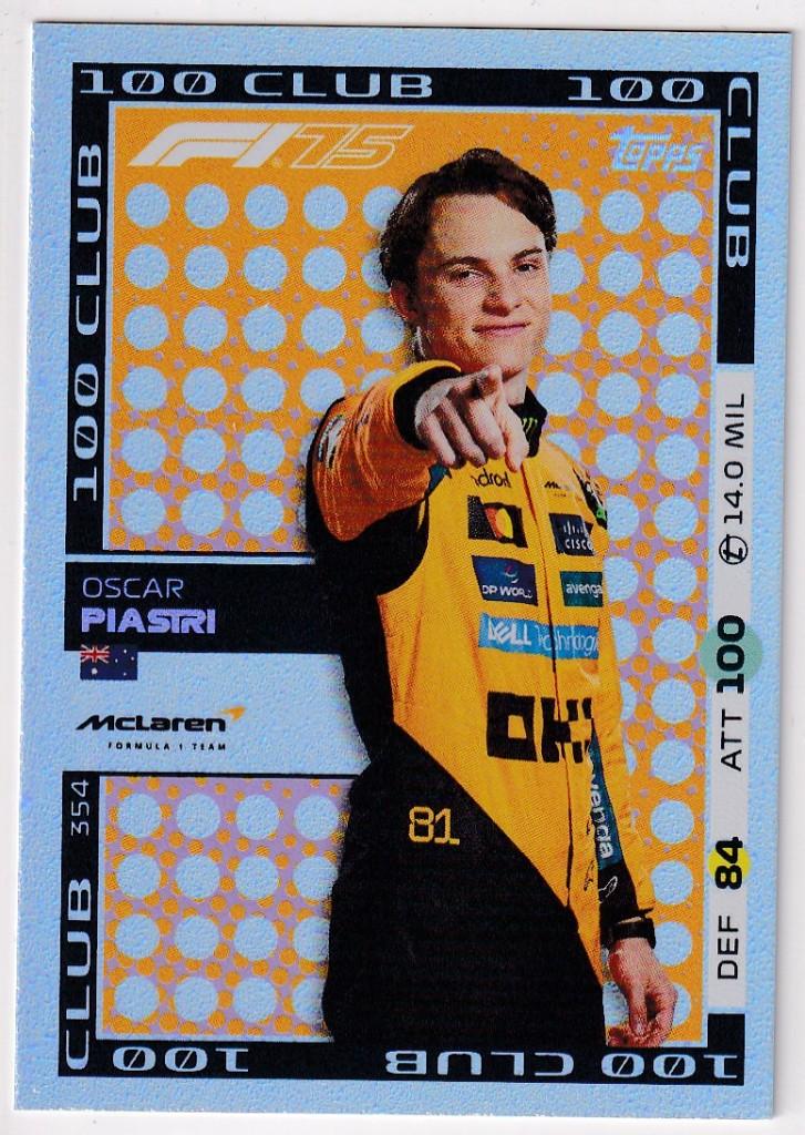 Oscar Piastri 100 Club Parallel #354, Verzenden, Nieuw, Formule 1