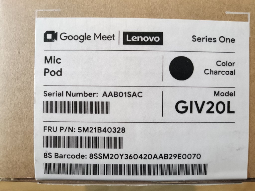 Lenovo Google Meet Series One Mic Pod (GIV20L), Verzenden, Nieuw, Info@lenovo.nl, Toebehoren