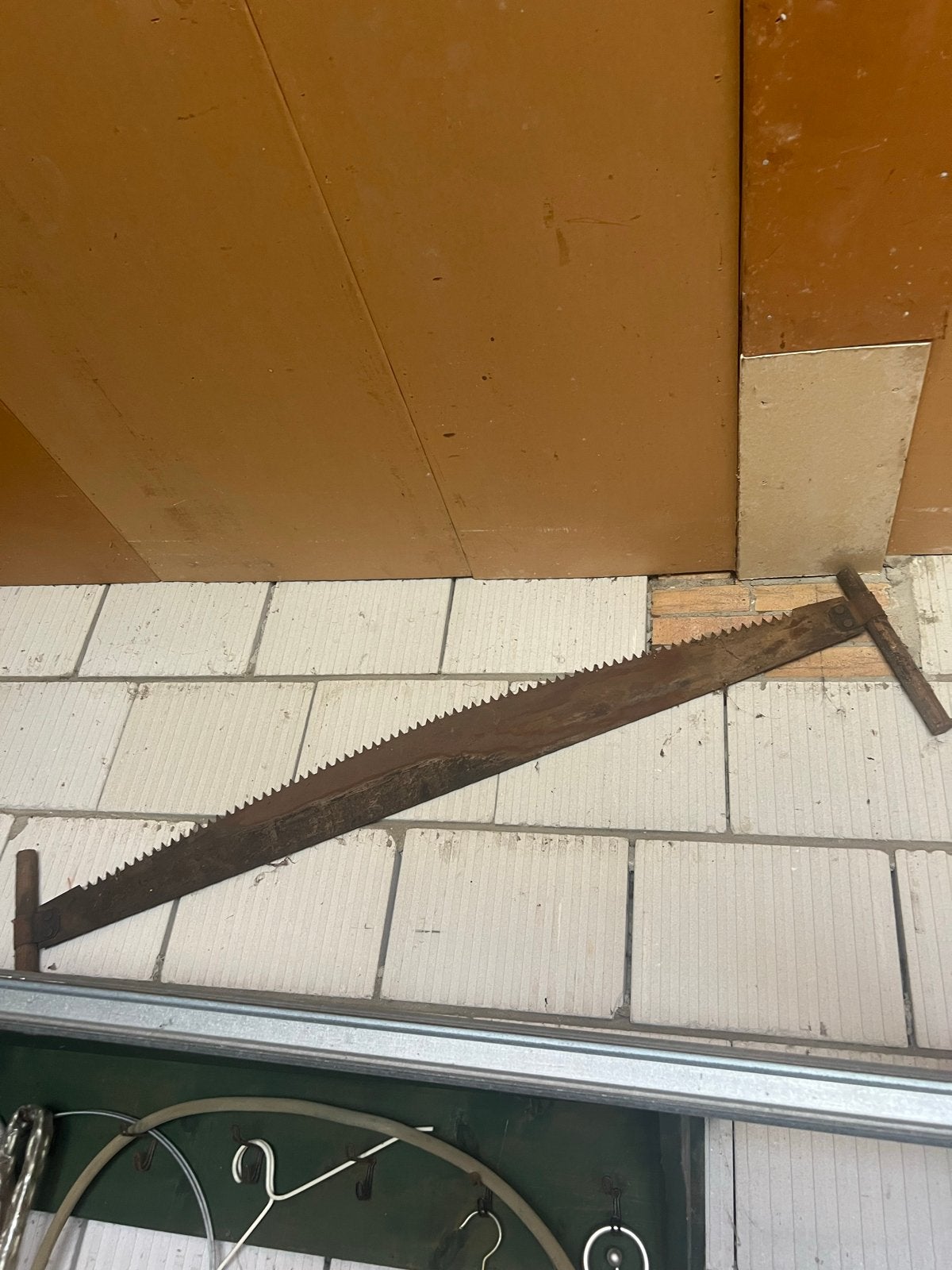 Antieke trekzaag / boomzaag, Ophalen, Gebruikt
