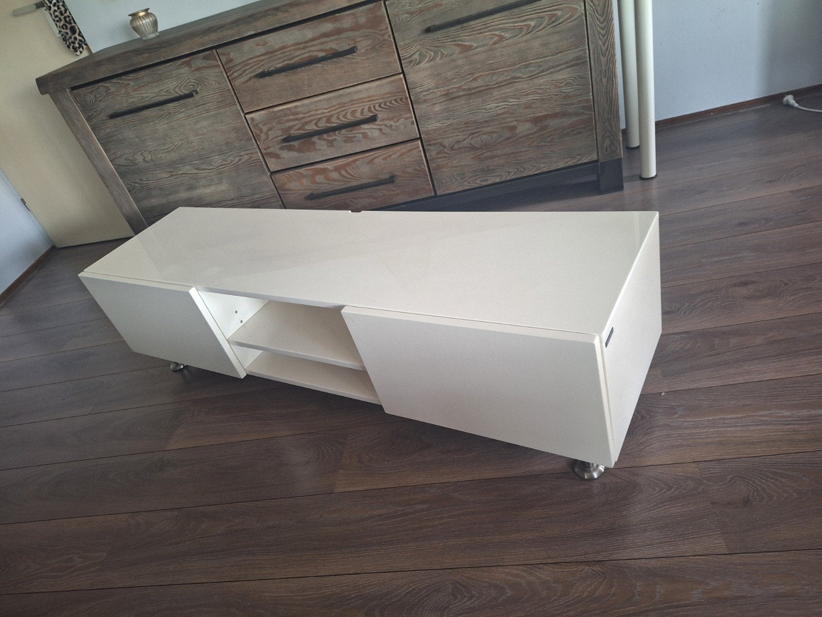 TV meubel modern wit, Ophalen, Gebruikt, Hout