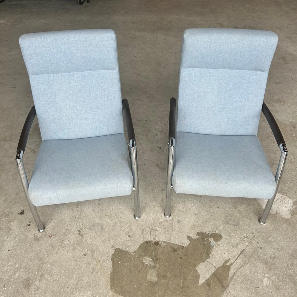 Leolux Helical design fauteuils set van 2, Gebruikt, 75 tot 100 cm, Ophalen of Verzenden, Stof