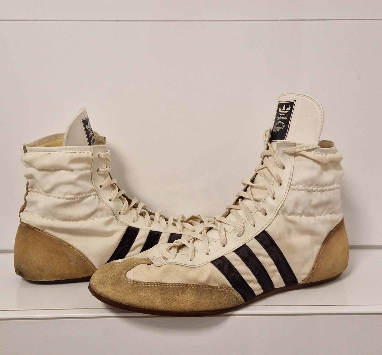 Vintage Adidas Hercules worstel schoenen., Ophalen of Verzenden, Adidas, Gedragen, Wit