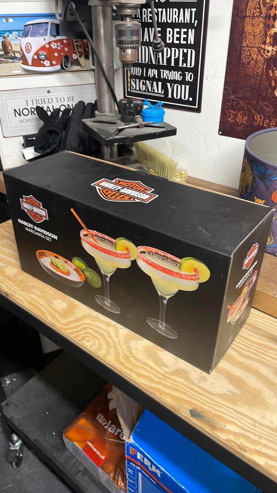 Harley davidson margarita set, Motoren, Ophalen, Nieuw