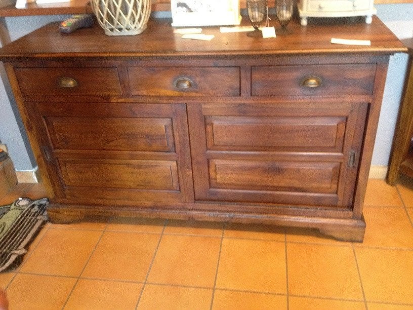 HANDGEMAAKT DRESSOIR schuifdeurkast - TV MEUBEL – Flamant, Ophalen, Hout, Wilms, Nieuw