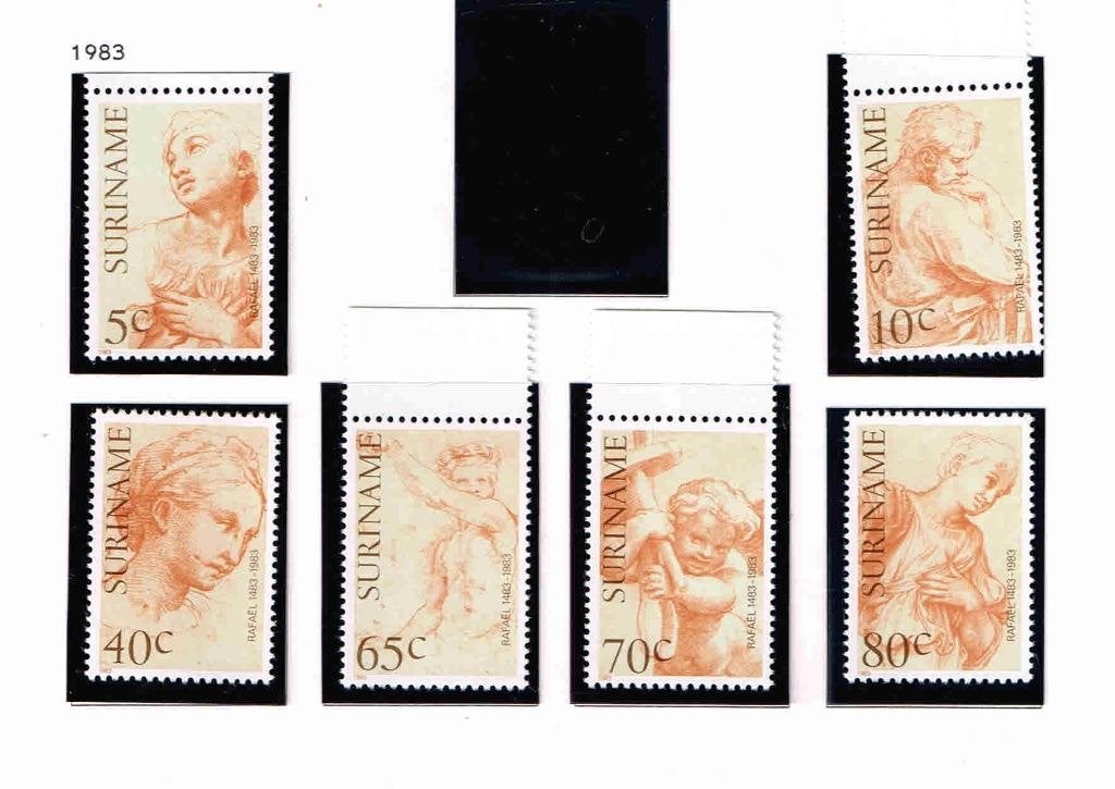 Suriname 1983 Schilder Rafael 342/47 / s104, Verzenden, Postfris