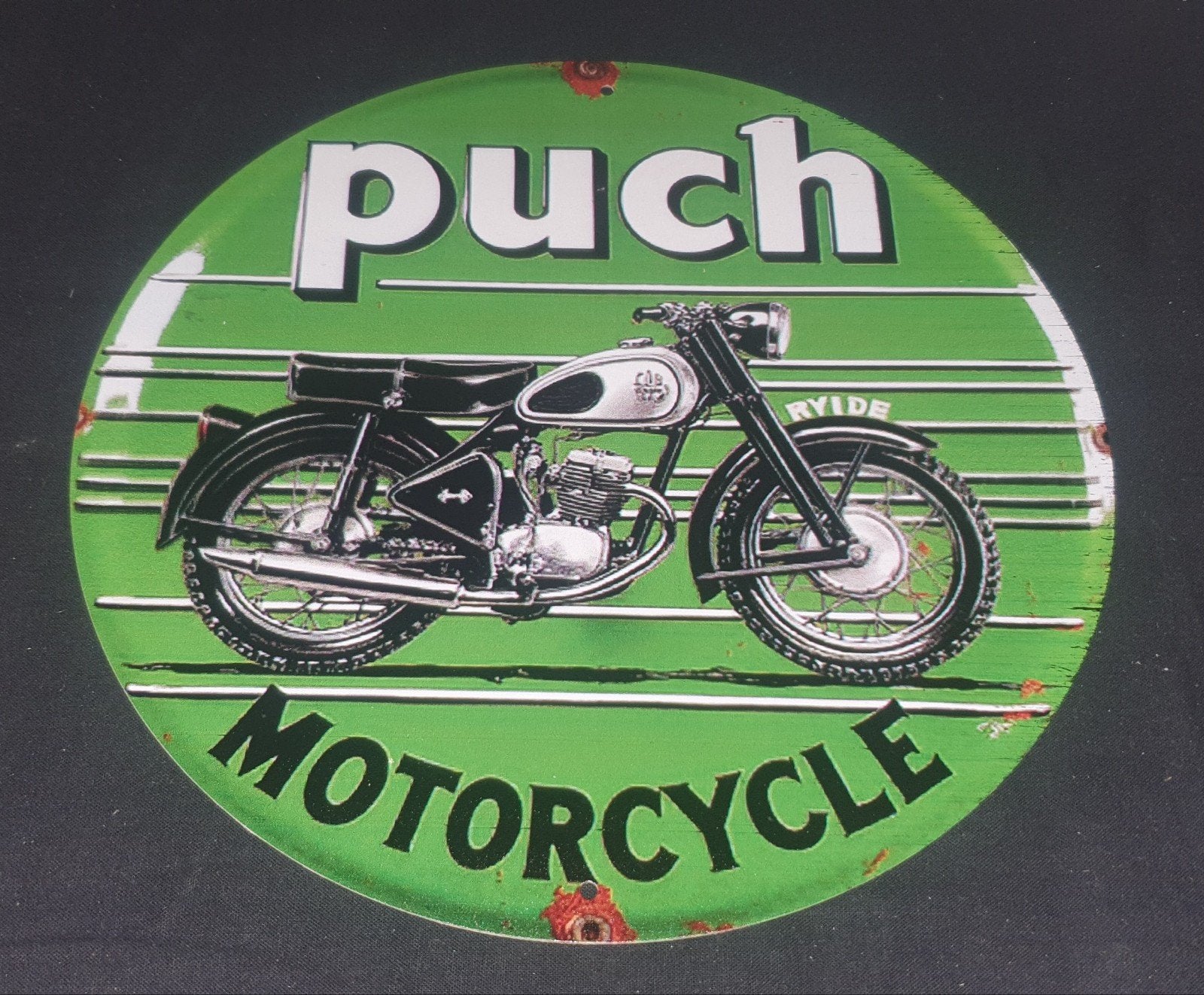Wandbord met puch motorfiets afbeelding., Ophalen of Verzenden, Nieuw, Motoren