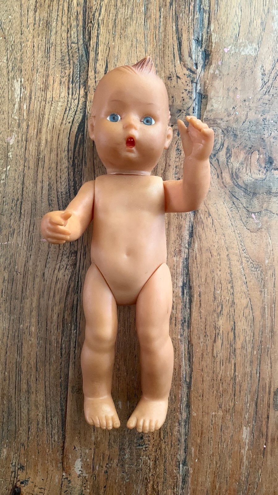 Pop van rubber, Ophalen