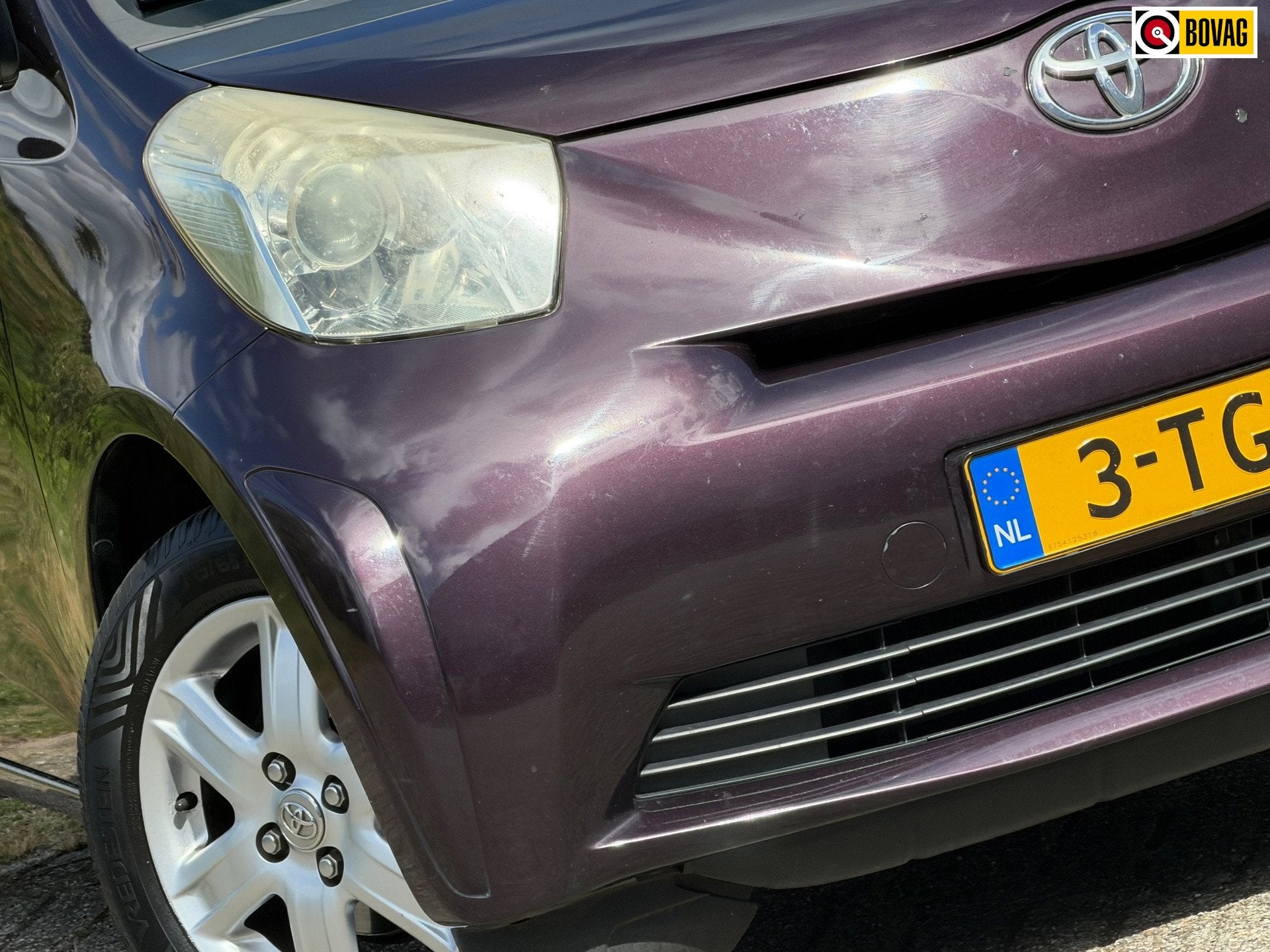 Toyota IQ 1.0 VVTi Comfort - Deep Amethyst - Airco/LMV - Kke, Auto's, Stof, Gebruikt, Zwart, Overige kleuren