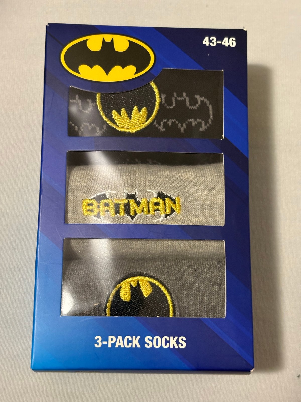 Batman Sokken 3-pack - Maat 43-46, Ophalen of Verzenden, Nieuw, Maat 43 t/m 46, Overige kleuren