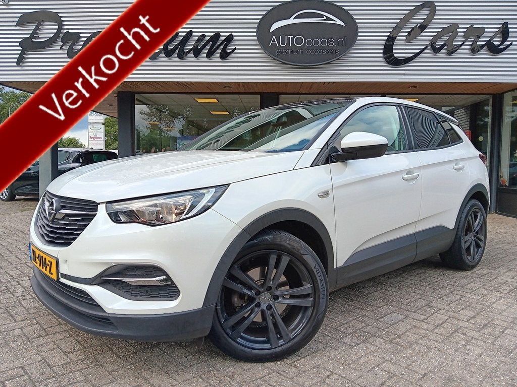 Opel Grandland X 1.2 Turbo Online Edition (bj 2019), Auto's, Opel, Stof, Gebruikt, 1199 cc, Wit