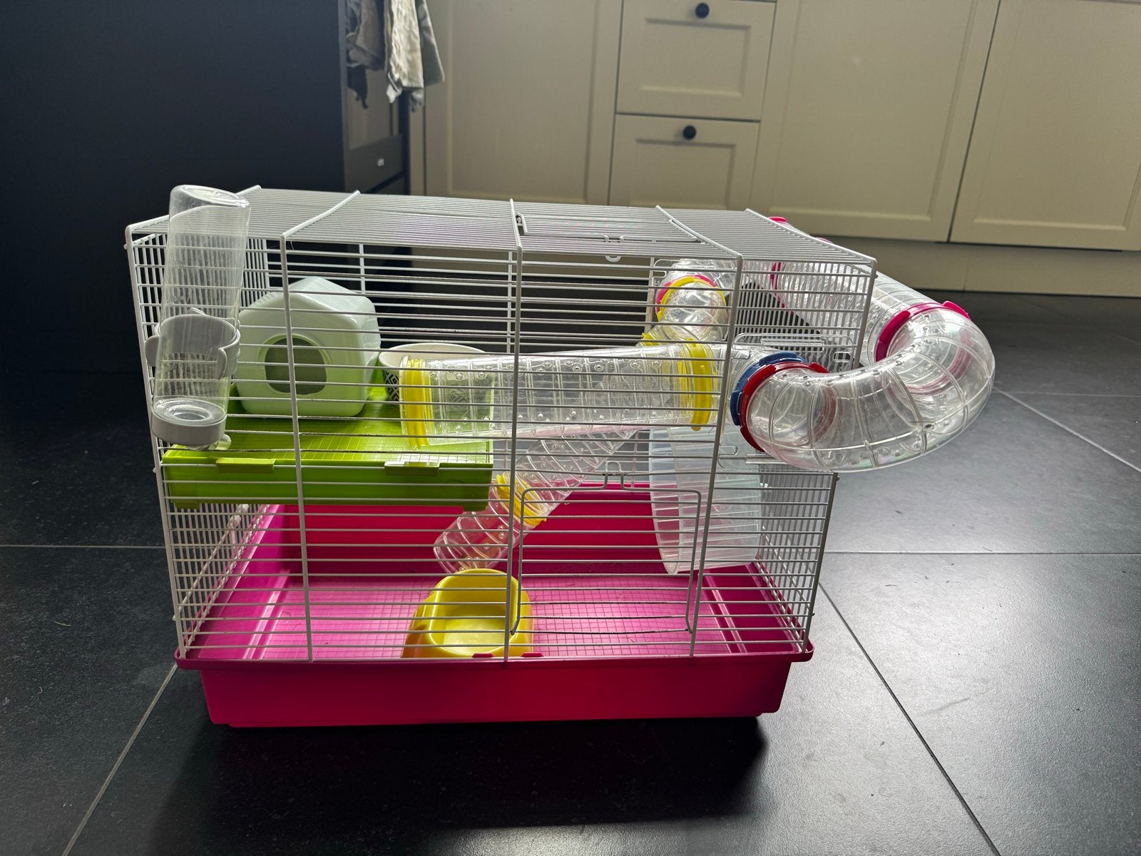 Hamsterkooi met diverse attributen. 50x27x40, Kooi, Gebruikt, Minder dan 75 cm, Hamster