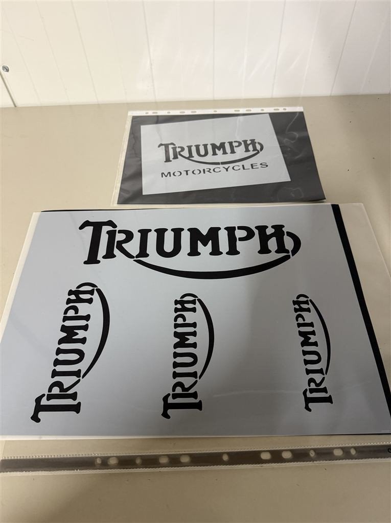 Stencil - Triumph - logo stencil, Ophalen of Verzenden