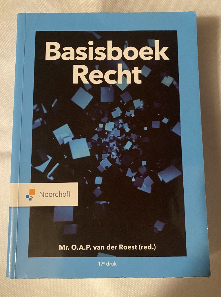 Basisboek Recht - 17e druk - Mr. O.A.P. van der Roest, Mr. O.A.P. van der Roest (red.), Zo goed als nieuw, Gamma, HBO