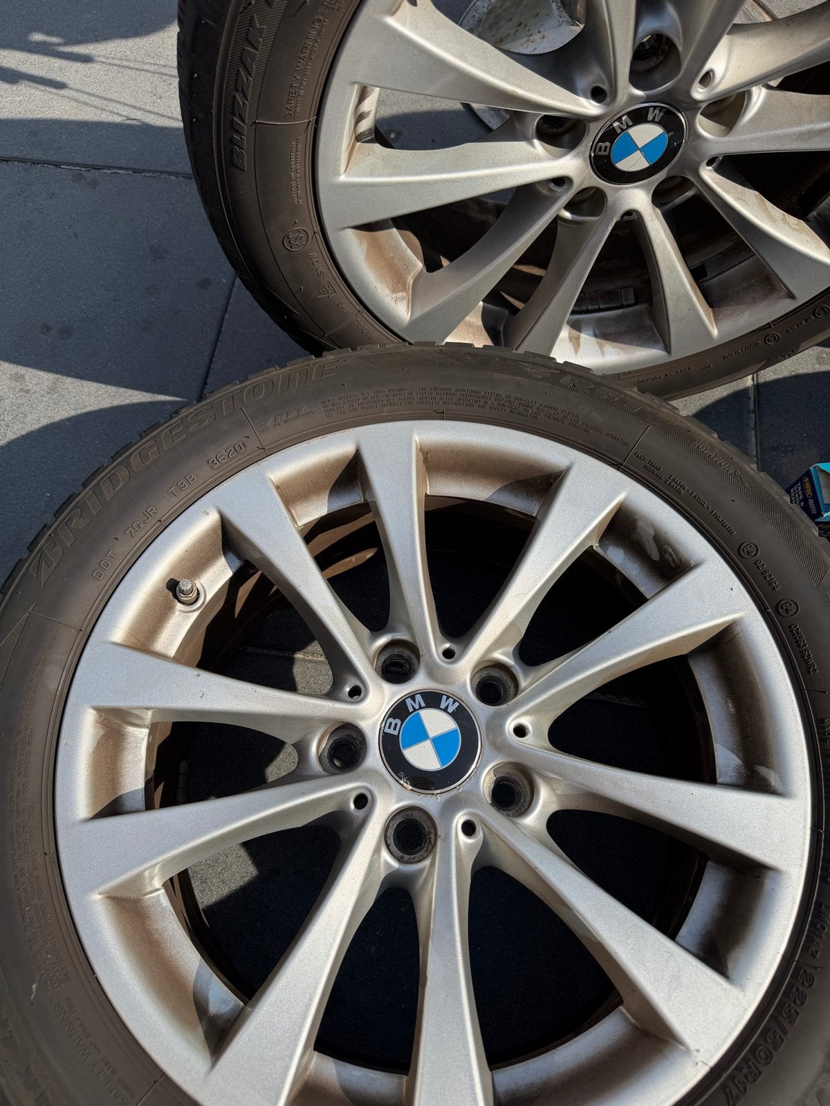 Bridgestone winterbanden met BMW velgen, Auto-onderdelen, Banden en Velgen, Ophalen, Gebruikt, Banden en Velgen, 17 inch