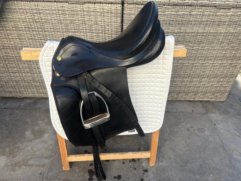 Paarden zadel, Ophalen, Dressuur, M (17 inch), Prestige