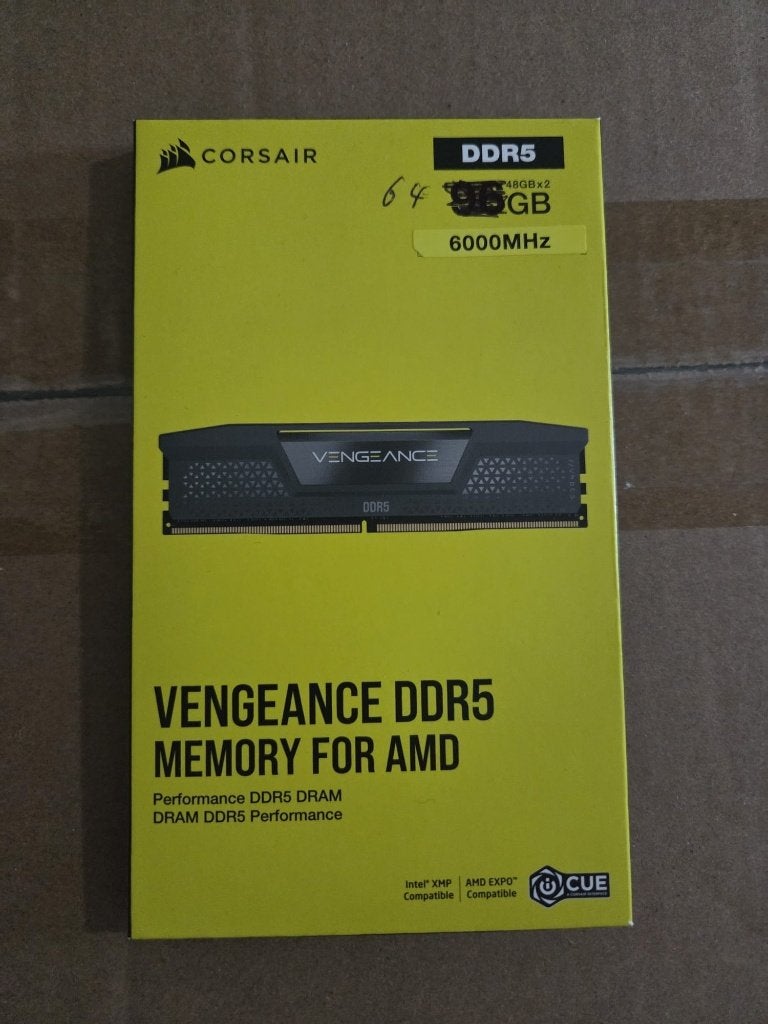 Corsair Vengeance 64GB 6000MHZ CL30 CMK64GX5M2B6000Z30, Computers en Software, Ophalen, Zo goed als nieuw, Desktop, DDR5