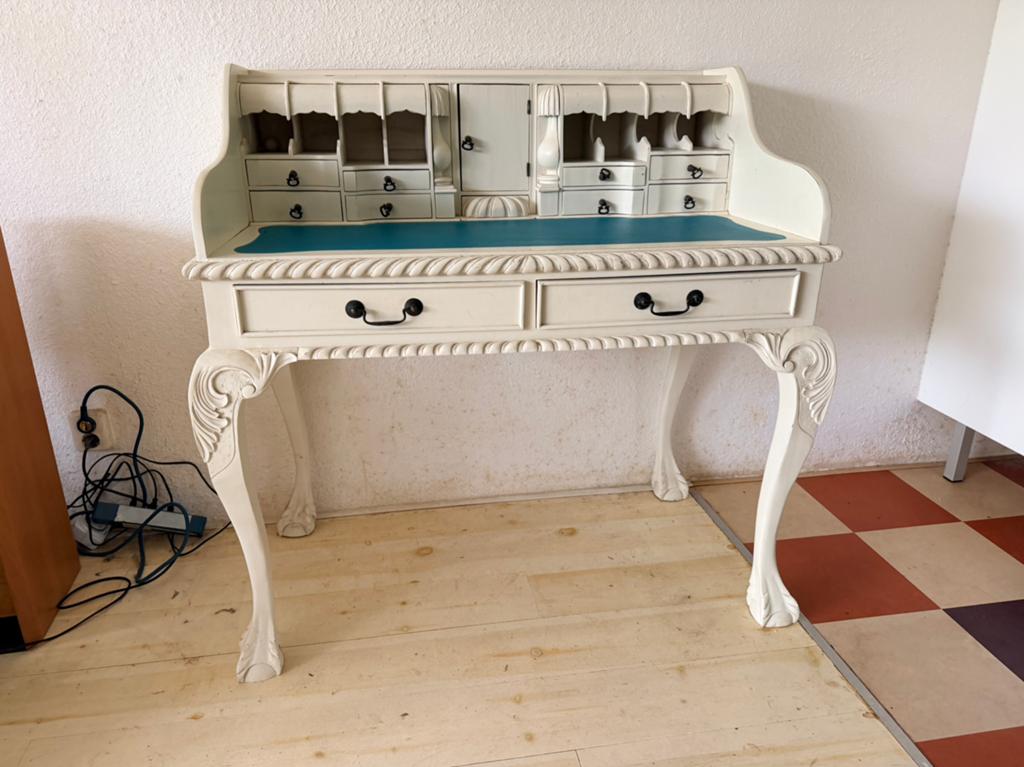 Brocante bureau HS Collection, Huis en Inrichting, Bureaus, Ophalen, Gebruikt, Hout, 104 cm