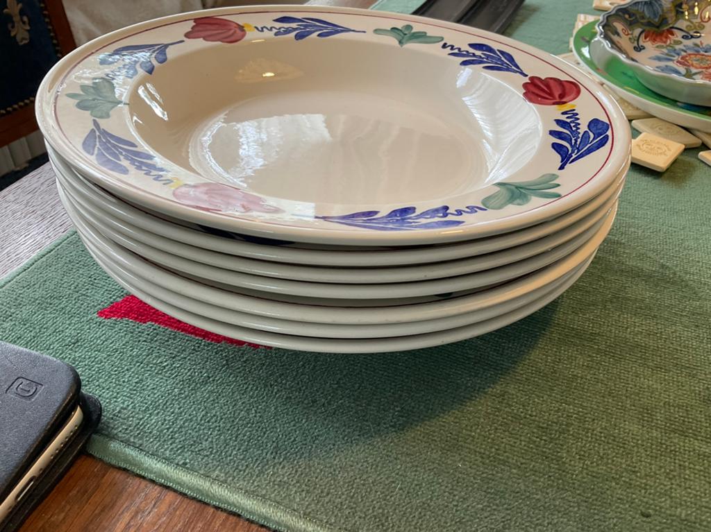 Boerenbont diepe borden, Huis en Inrichting, Keuken | Servies, Ophalen of Verzenden, Zo goed als nieuw, Bord(en), Aardewerk
