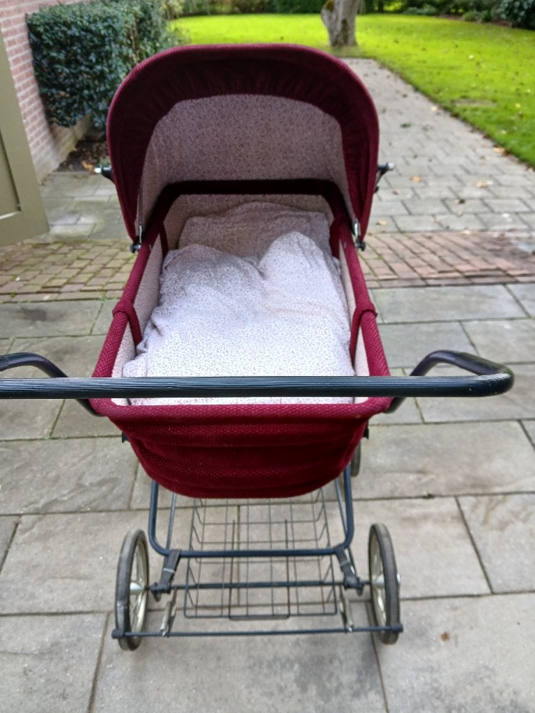 Vintage Koelstra kinderwagen - Bordeauxrood, Ophalen, Gebruikt, Kinderwagen, Overige merken