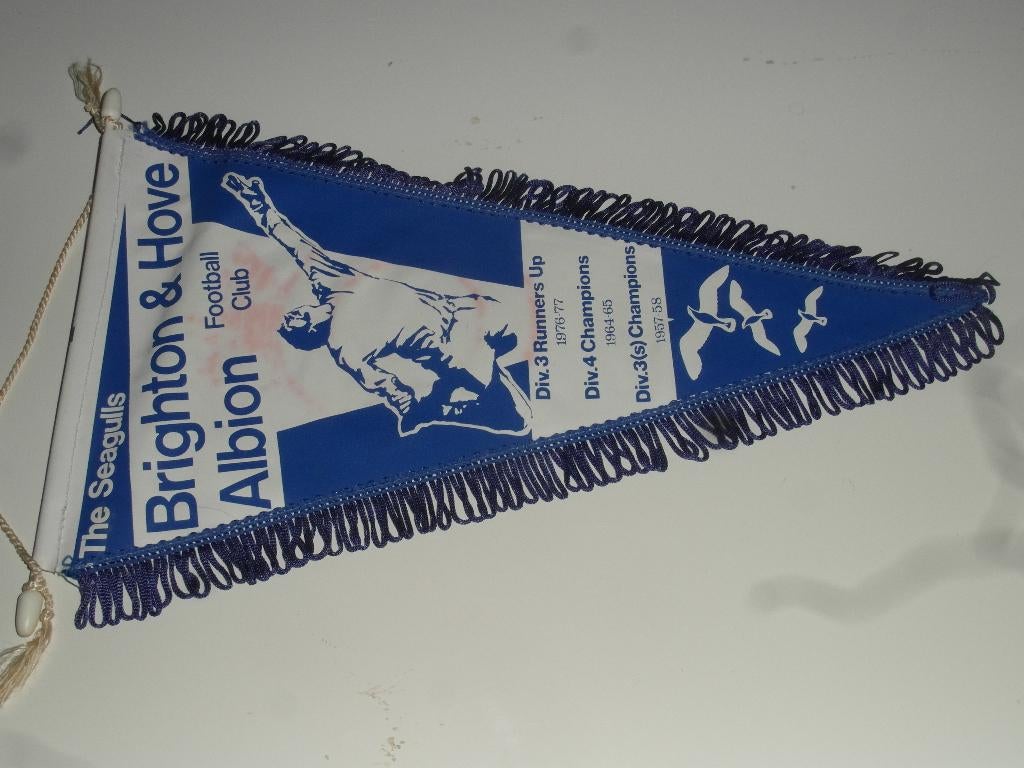 voetbal vaan brighton and hove albion   engeland 70s, Ophalen of Verzenden, Gebruikt, Buitenlandse clubs, Vaantje of Sjaal