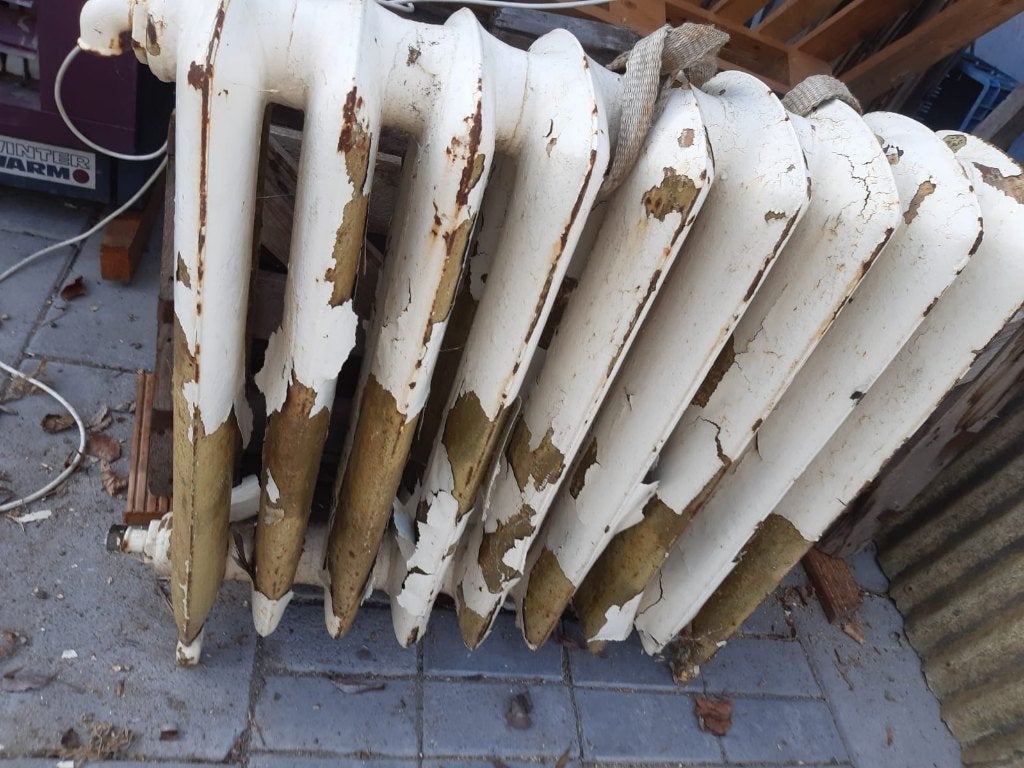oude gietijzeren radiator, Ophalen, 30 tot 80 cm, Gebruikt, Radiator