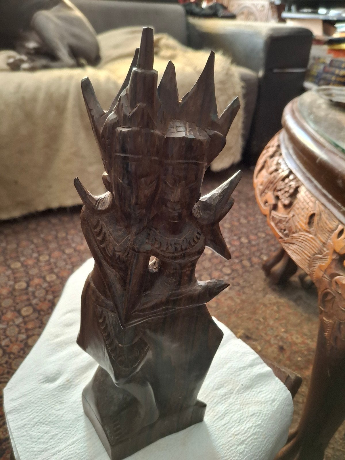 Houten Balinese Danseres Beeld - Handgesneden, Ophalen of Verzenden