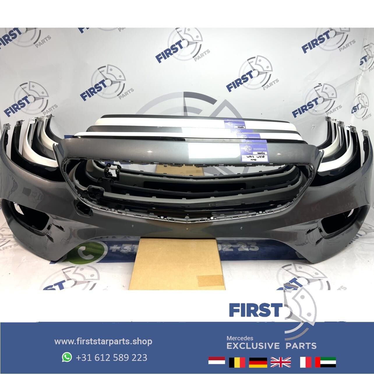 W213 AMG BUMPER E Klasse 2016-2019 VOORBUMPER GRIJS originee, Auto-onderdelen, Gebruikt, -, Voor, Ophalen of Verzenden