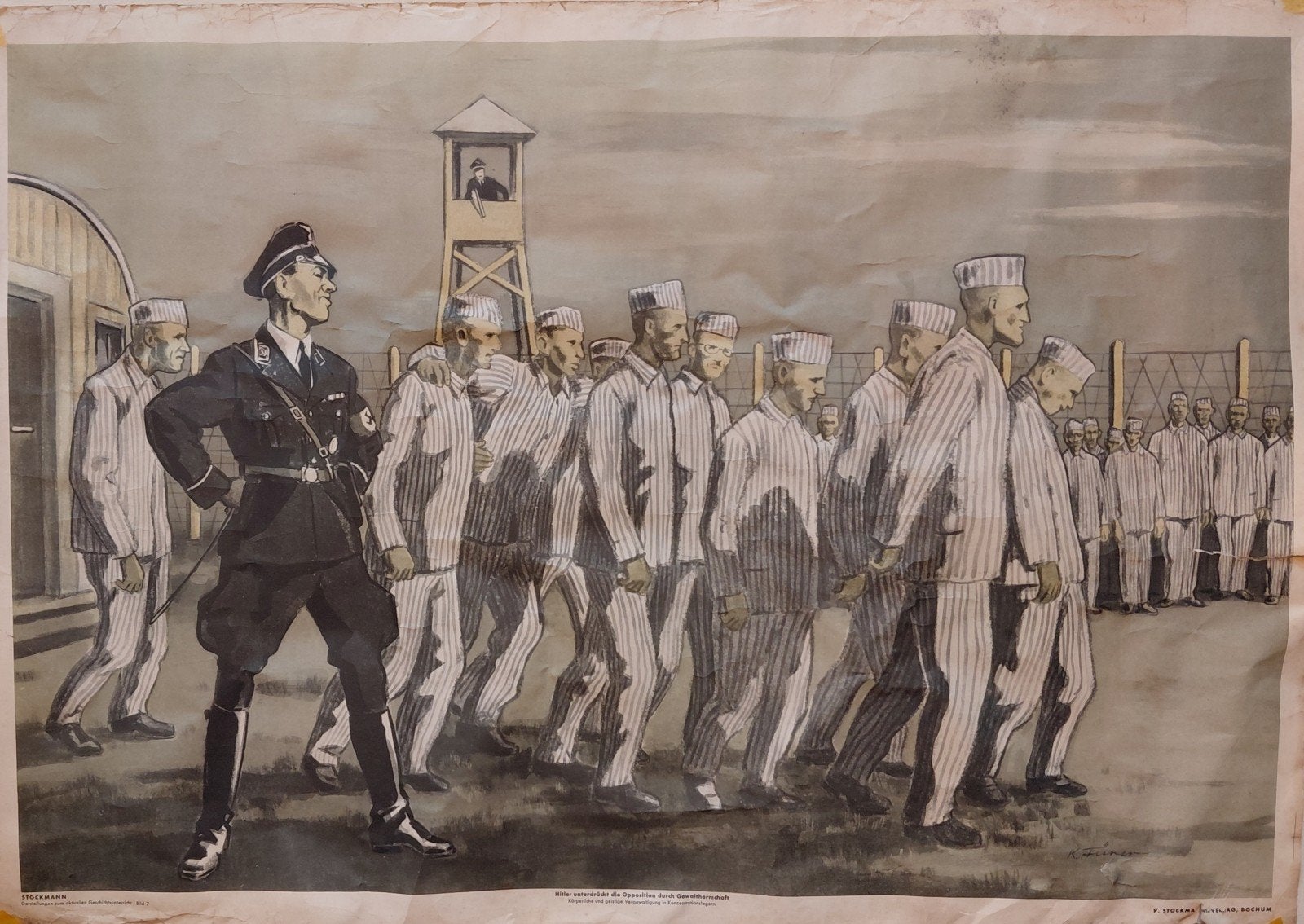 Affiche concentratiekamp, Ophalen of Verzenden, Duitsland, Foto of Poster