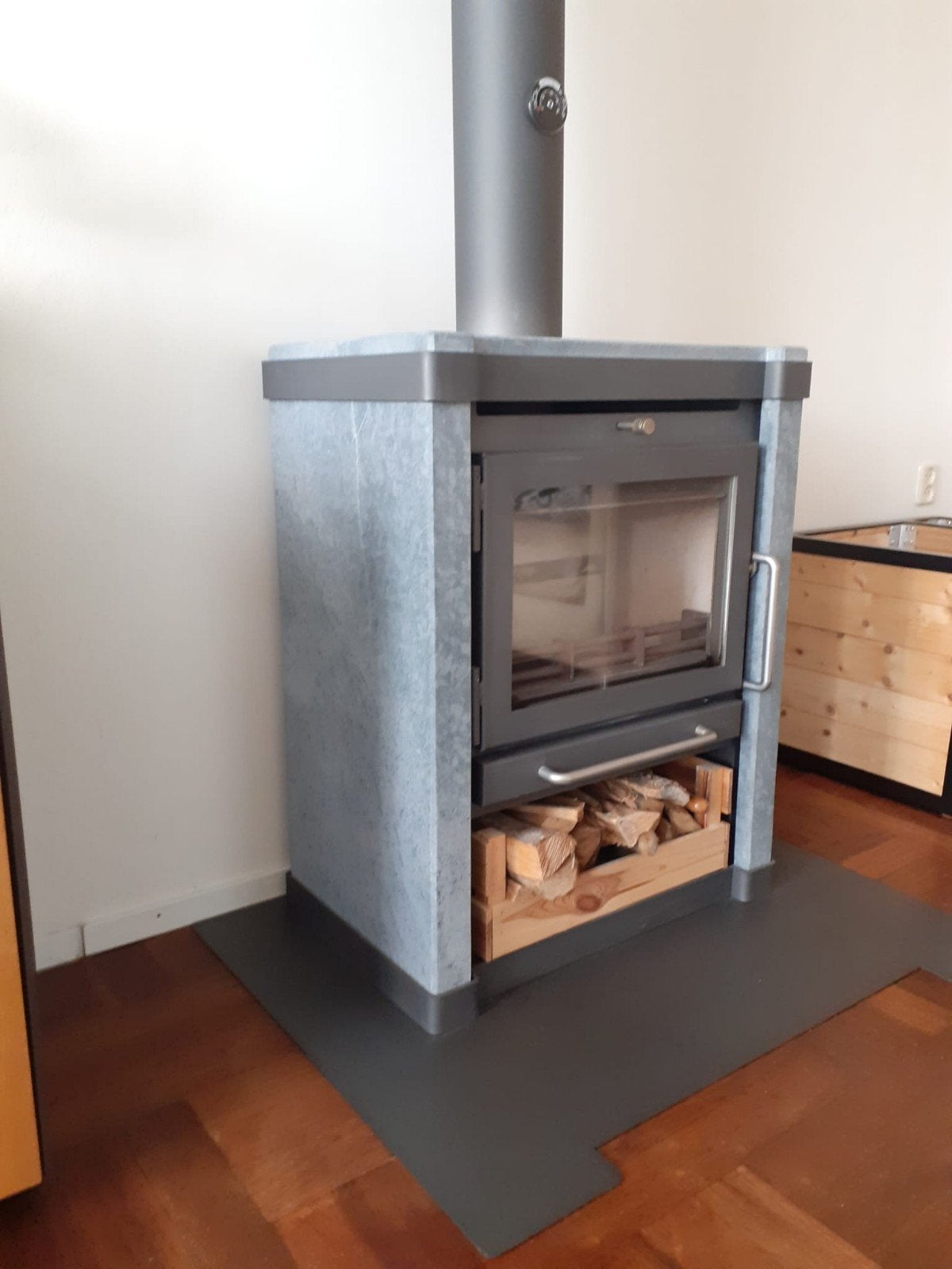 Reny Retro XL speksteenhoutkachel, Huis en Inrichting, Kachels, Ophalen, Houtkachel, Zo goed als nieuw, Vrijstaand