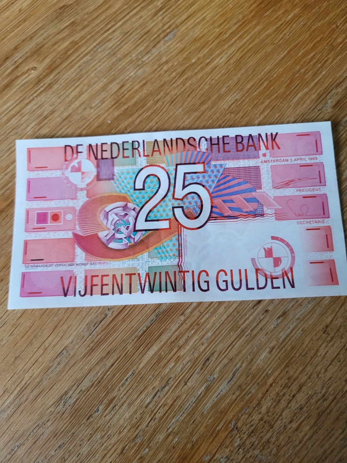 25 Gulden Nederlands bankbiljet (Zonnebloem), Ophalen, 25 gulden, Los biljet
