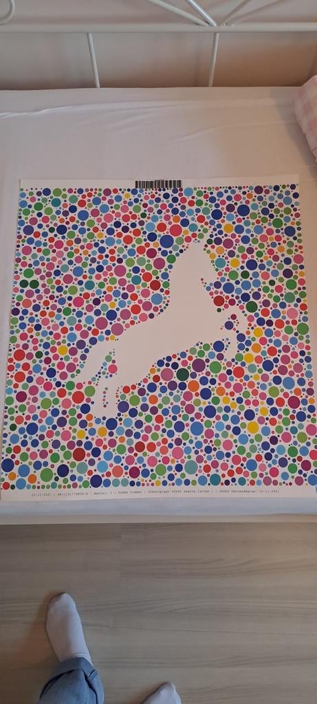 Unicorn/eenhoorn canvas poster/wanddecoratie meisjeskamer, Ophalen of Verzenden, Nieuw, Wanddecoratie
