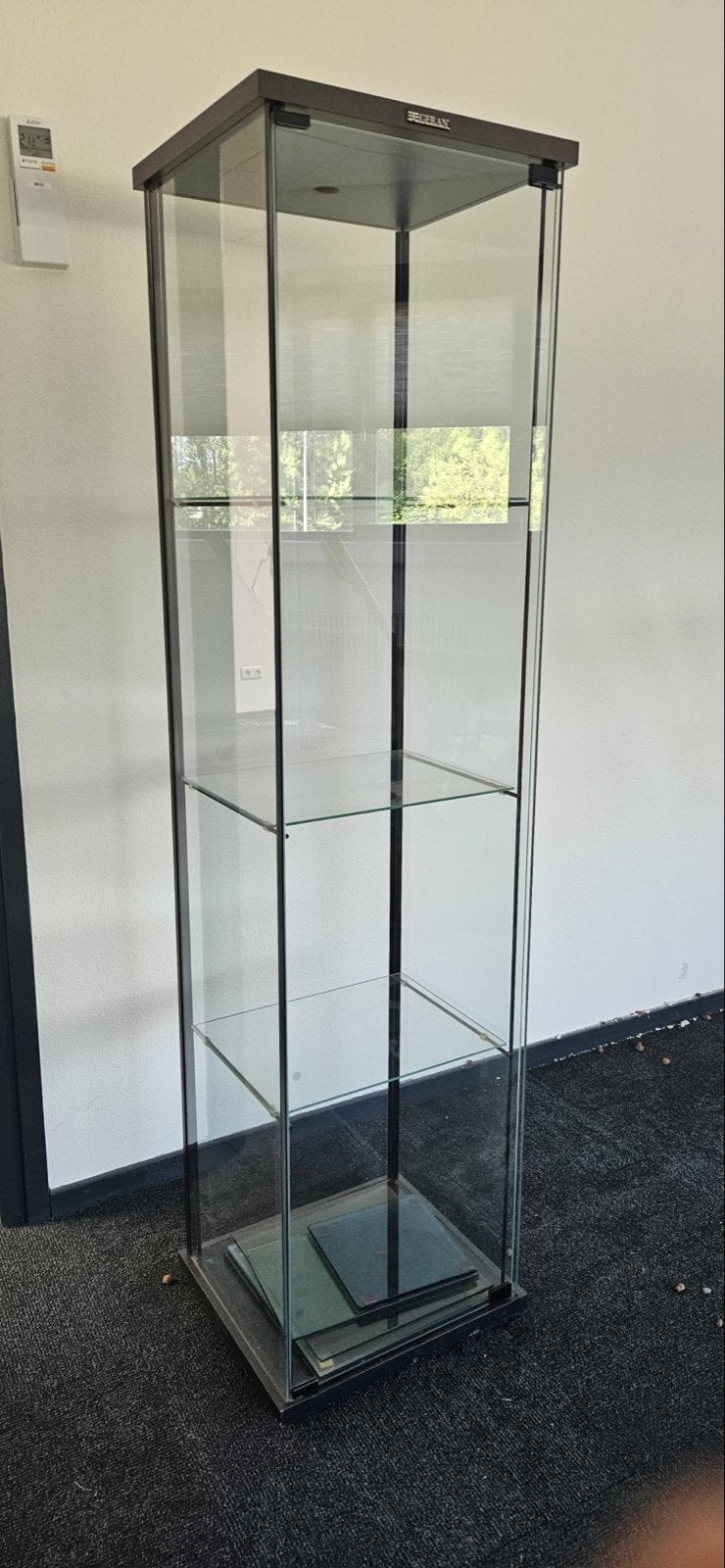 Ikea Vitrinekast - Glazen Displaykast met Planken, Huis en Inrichting, Ophalen, Minder dan 50 cm, Gebruikt, Glas