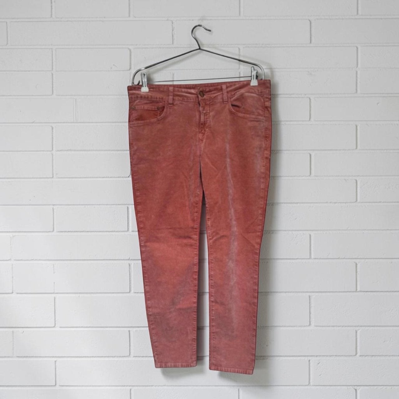 Closed Jeans Maat W30 Roze Corduroy Velours Skinny Baker, C, Verzenden, Zo goed als nieuw, C